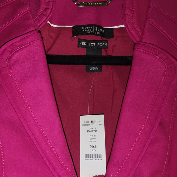 New Nwt White House Black Market Petites Pink Blazer Size 8 Petite Small/Medium - Picture 8 of 15